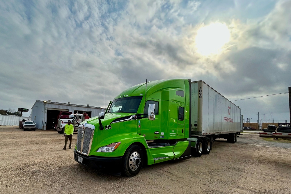 Fleet Maintenance In Lafayette LA At Consolidated Truck. Fleet trucks parked outside for maintenance service