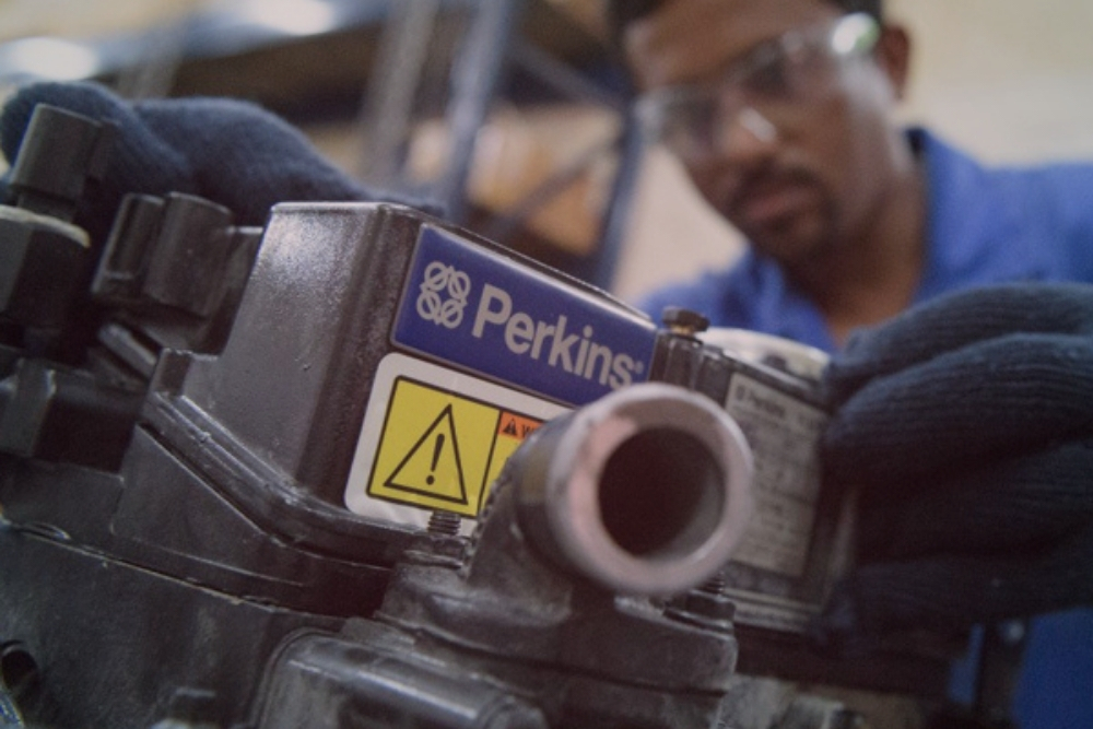 Perkins Engine Repair & Service In Monroe LA At Consolidated Truck. Close-up of a Perkins engine