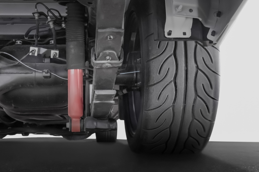 Post-Winter Inspection in Alexandria, LA At Consolidated Truck. Image of Truck axle & driveline